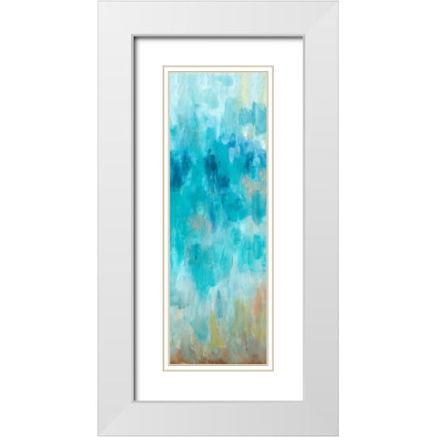 Beach Gaze Panel III White Modern Wood Framed Art Print with Double Matting by Hewitt, L.