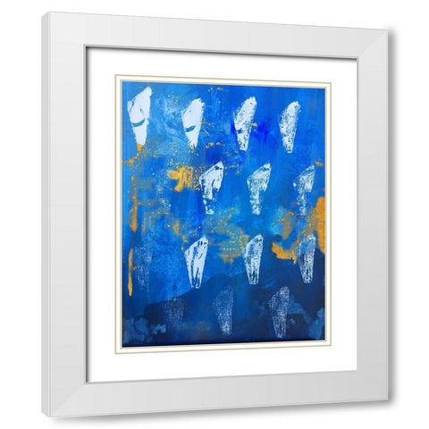 Eolith White Modern Wood Framed Art Print with Double Matting by Maria, Robin