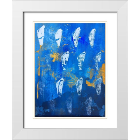 Eolith White Modern Wood Framed Art Print with Double Matting by Maria, Robin