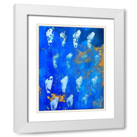 Modern Fossil White Modern Wood Framed Art Print with Double Matting by Maria, Robin