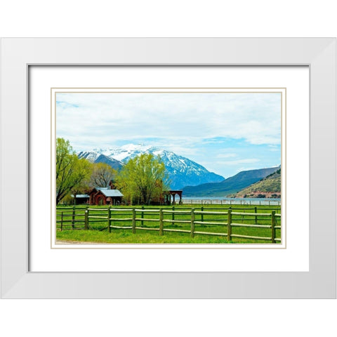 Life by the Mountains II White Modern Wood Framed Art Print with Double Matting by Nawrocke, Bruce