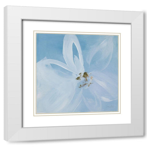 Out of the Blue I White Modern Wood Framed Art Print with Double Matting by Loreth, Lanie