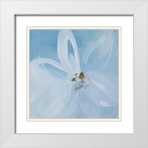 Out of the Blue I White Modern Wood Framed Art Print with Double Matting by Loreth, Lanie