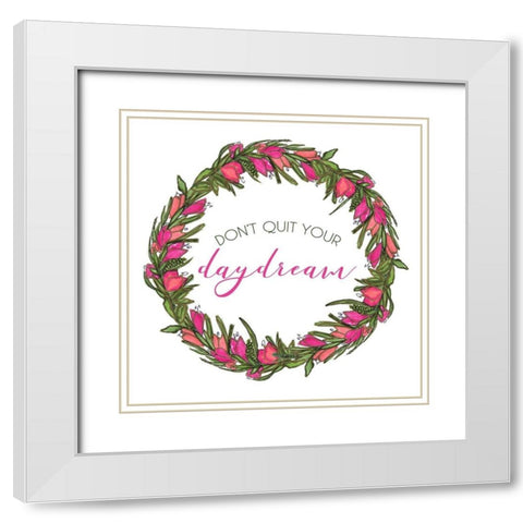 Daydream Inspiration White Modern Wood Framed Art Print with Double Matting by Torres, Melanie