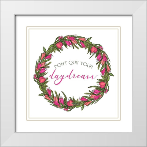 Daydream Inspiration White Modern Wood Framed Art Print with Double Matting by Torres, Melanie