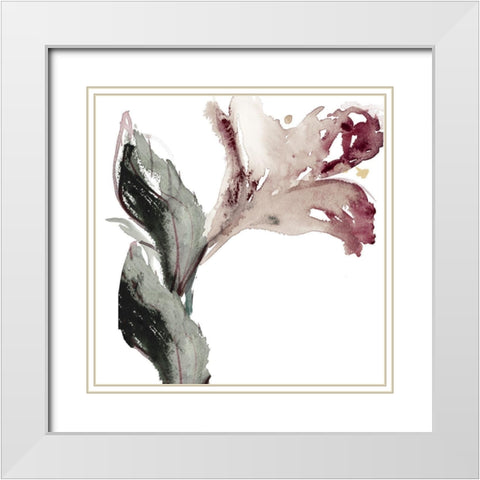 Muted Blooms I White Modern Wood Framed Art Print with Double Matting by Loreth, Lanie