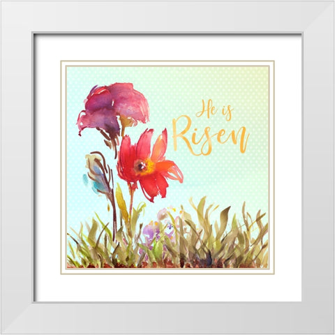 He Is Risen White Modern Wood Framed Art Print with Double Matting by Loreth, Lanie