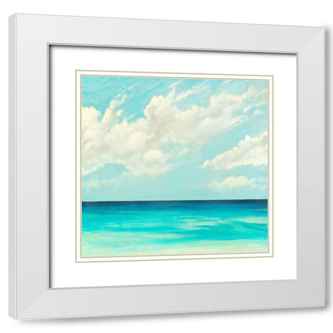 Still Waters White Modern Wood Framed Art Print with Double Matting by Meneely, Dan