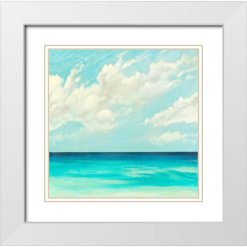 Still Waters White Modern Wood Framed Art Print with Double Matting by Meneely, Dan