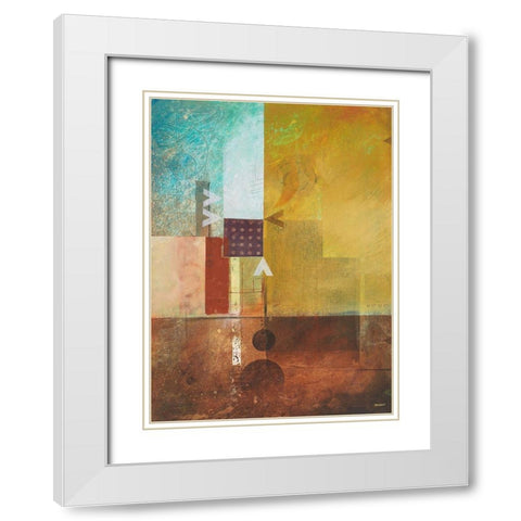 Reconstruct White Modern Wood Framed Art Print with Double Matting by Meneely, Dan