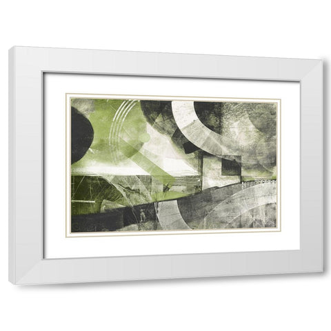 Summer Greens II White Modern Wood Framed Art Print with Double Matting by Meneely, Dan