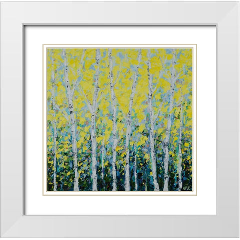 Yellow Birchwood White Modern Wood Framed Art Print with Double Matting by Coolick, Ann Marie