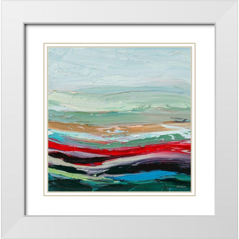 Drift Away White Modern Wood Framed Art Print with Double Matting by Coolick, Ann Marie