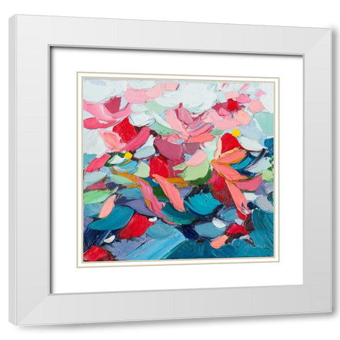 Pastel Internodes White Modern Wood Framed Art Print with Double Matting by Coolick, Ann Marie