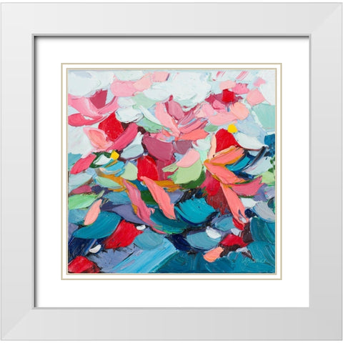 Pastel Internodes White Modern Wood Framed Art Print with Double Matting by Coolick, Ann Marie