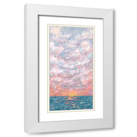 Sunset Rise White Modern Wood Framed Art Print with Double Matting by Coolick, Ann Marie
