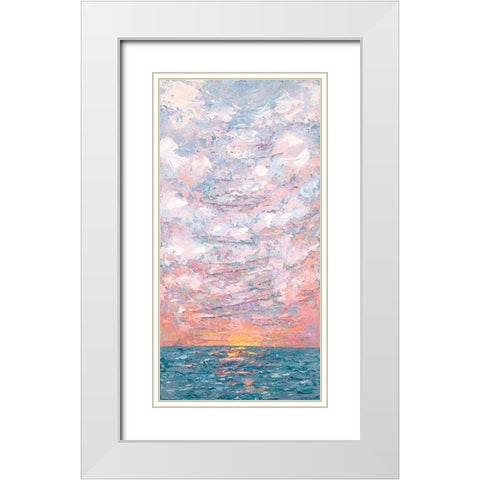 Sunset Rise White Modern Wood Framed Art Print with Double Matting by Coolick, Ann Marie