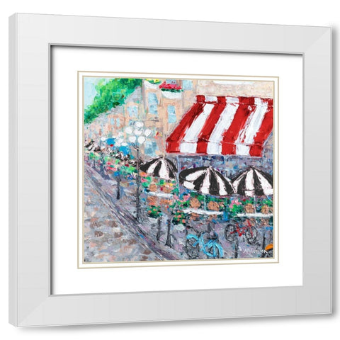 Paris On My Mind II White Modern Wood Framed Art Print with Double Matting by Coolick, Ann Marie