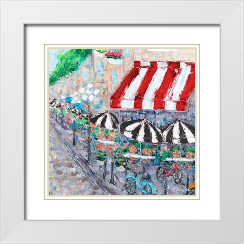 Paris On My Mind II White Modern Wood Framed Art Print with Double Matting by Coolick, Ann Marie