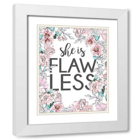 Flawless White Modern Wood Framed Art Print with Double Matting by Pinto, Patricia