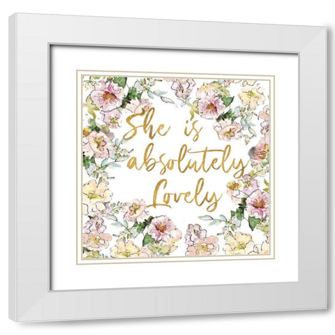 She Is II White Modern Wood Framed Art Print with Double Matting by Pinto, Patricia