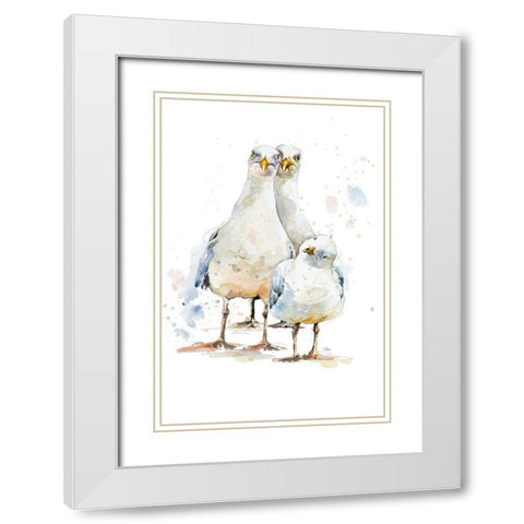 The Happy Family White Modern Wood Framed Art Print with Double Matting by Pinto, Patricia