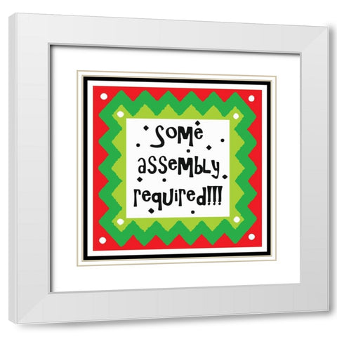 Some Assembly Required White Modern Wood Framed Art Print with Double Matting by Mosher, Deidre