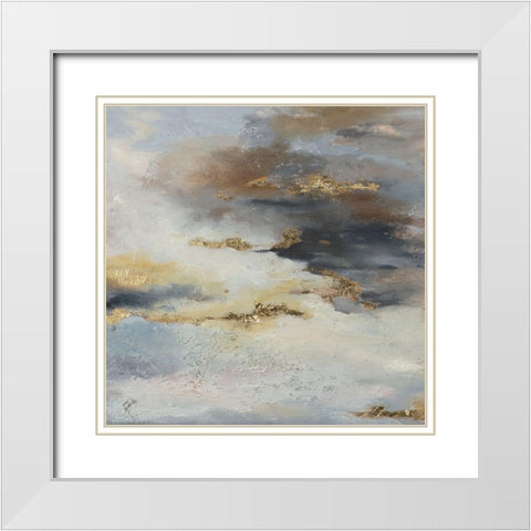 A Light In The Dark I White Modern Wood Framed Art Print with Double Matting by Pinto, Patricia