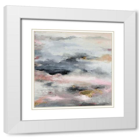 A Blush In The Dark (Square) White Modern Wood Framed Art Print with Double Matting by Pinto, Patricia