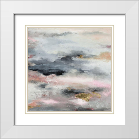 A Blush In The Dark (Square) White Modern Wood Framed Art Print with Double Matting by Pinto, Patricia
