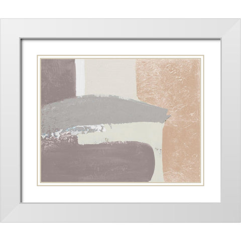 Early Morning Abstract White Modern Wood Framed Art Print with Double Matting by Pinto, Patricia