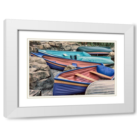 Lakeside Adventures White Modern Wood Framed Art Print with Double Matting by ODell, Debbie