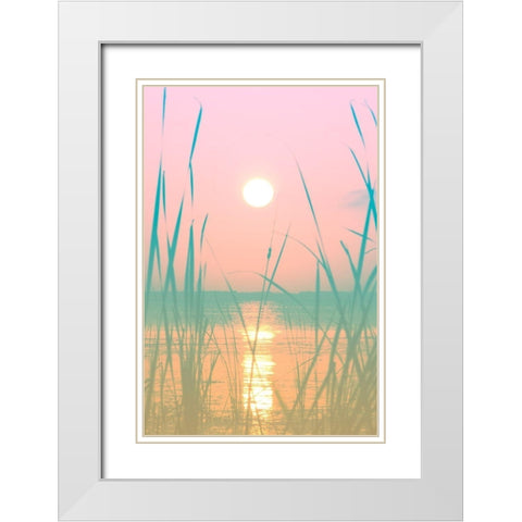 Fresh Sunset Views White Modern Wood Framed Art Print with Double Matting by ODell, Debbie