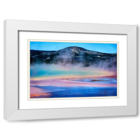 Rainbow Lake White Modern Wood Framed Art Print with Double Matting by O Dell, Debbie