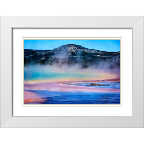 Rainbow Lake White Modern Wood Framed Art Print with Double Matting by O Dell, Debbie