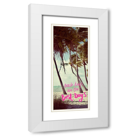 Best Beach Days Panel White Modern Wood Framed Art Print with Double Matting by ODell, Debbie