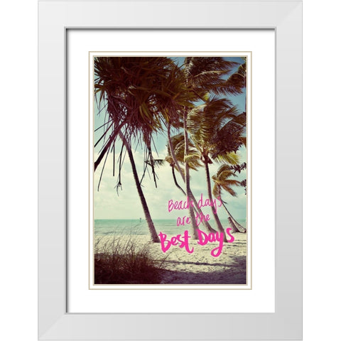 Best Beach Days White Modern Wood Framed Art Print with Double Matting by ODell, Debbie