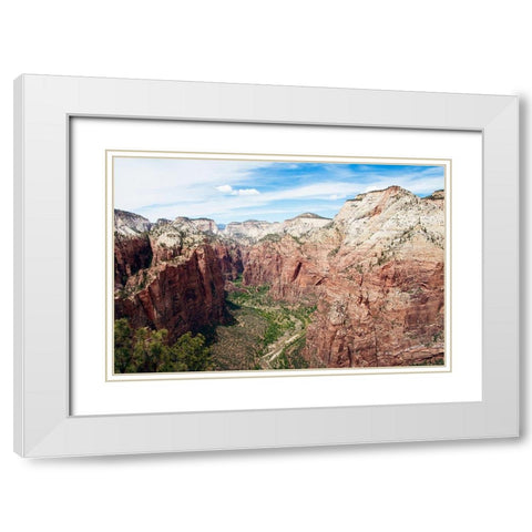 Rocky Side White Modern Wood Framed Art Print with Double Matting by ODell, Debbie