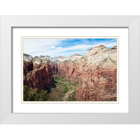 Rocky Side White Modern Wood Framed Art Print with Double Matting by ODell, Debbie