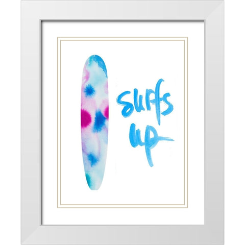 Surfs Up White Modern Wood Framed Art Print with Double Matting by Bryant, Susan