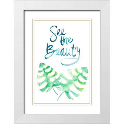 See the Beauty White Modern Wood Framed Art Print with Double Matting by Bryant, Susan