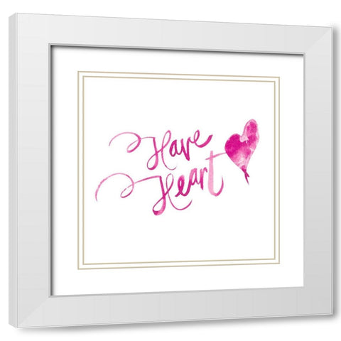 Have Heart White Modern Wood Framed Art Print with Double Matting by Bryant, Susan