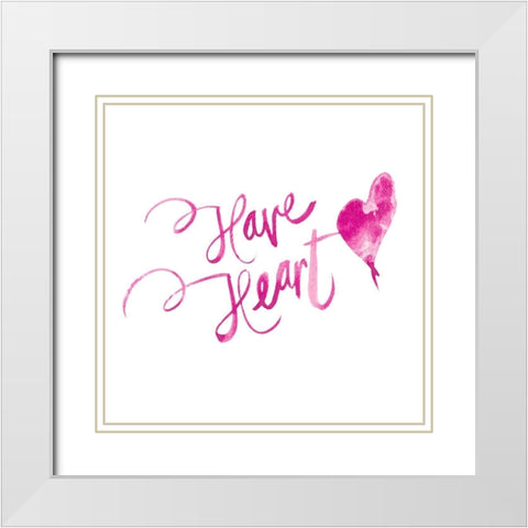 Have Heart White Modern Wood Framed Art Print with Double Matting by Bryant, Susan