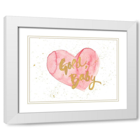 Gold Baby White Modern Wood Framed Art Print with Double Matting by Bryant, Susan