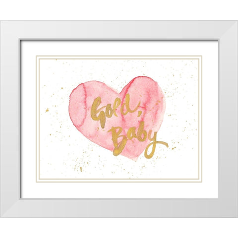 Gold Baby White Modern Wood Framed Art Print with Double Matting by Bryant, Susan