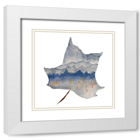 Mountains in the Leaf White Modern Wood Framed Art Print with Double Matting by Bryant, Susan