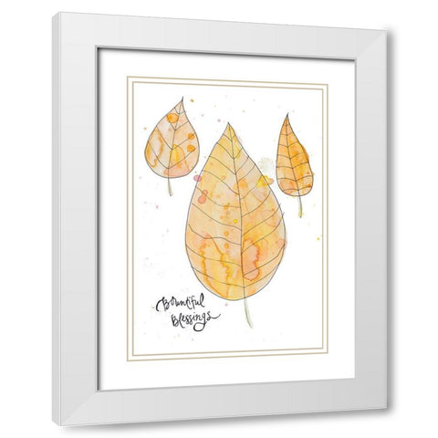 Bountiful Blessings White Modern Wood Framed Art Print with Double Matting by Bryant, Susan