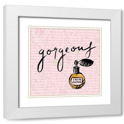 Gorgeous White Modern Wood Framed Art Print with Double Matting by SD Graphics Studio