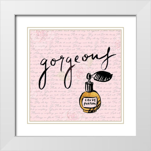 Gorgeous White Modern Wood Framed Art Print with Double Matting by SD Graphics Studio