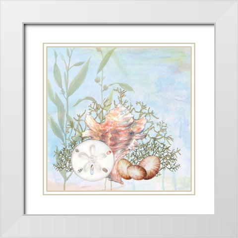 Ocean Prizes IV White Modern Wood Framed Art Print with Double Matting by Diannart